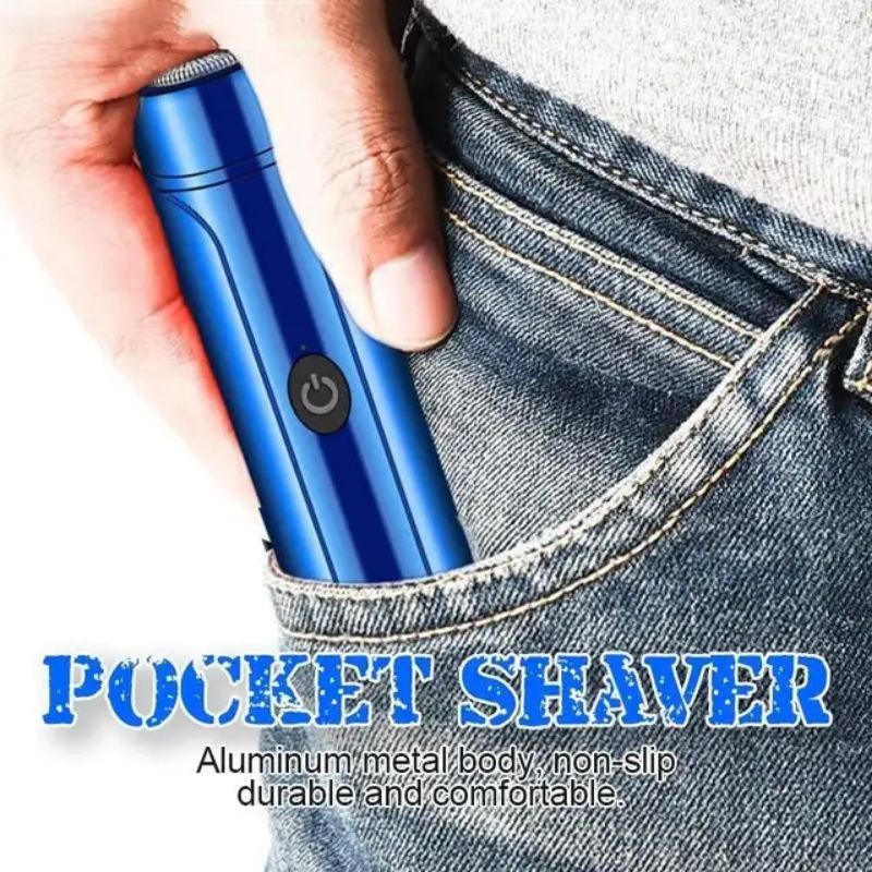 Alat Cukur Kumis Jenggot Elektrik Mini Portable USB Alat Cukur Rambut Bulu Ketiak Mini Electric Shaver Razor