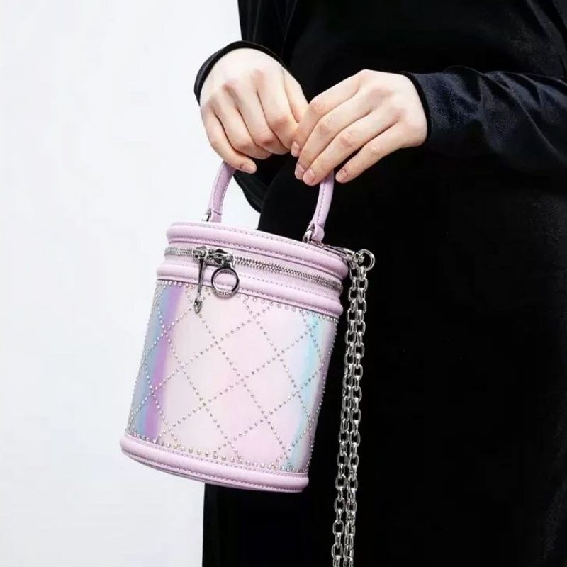 CK Marietta Bead-Embellished Bucket Bag