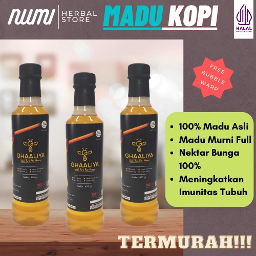 

Madu Kopi Murni Pure Alami 100% Asli Tanpa Pengolahan Madu Uray Ghaaliya Nektar Bunga Kopi Raw Honey Uray Obat Herbal Minuman Kesehatan Imunitas Promil 450gr 500gr 600gr 1000gr