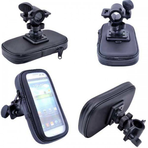 Phone Holder Hp Motor / Sepeda GPS Waterproof (Anti Air) Plastik di Stang Diameter 4.3 inch | 5.5 inch | 6.3 inch