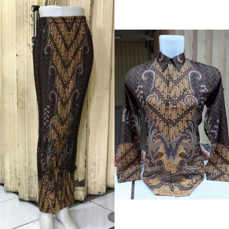 Kemeja Batik Full Furing Couple rok Plisket batik