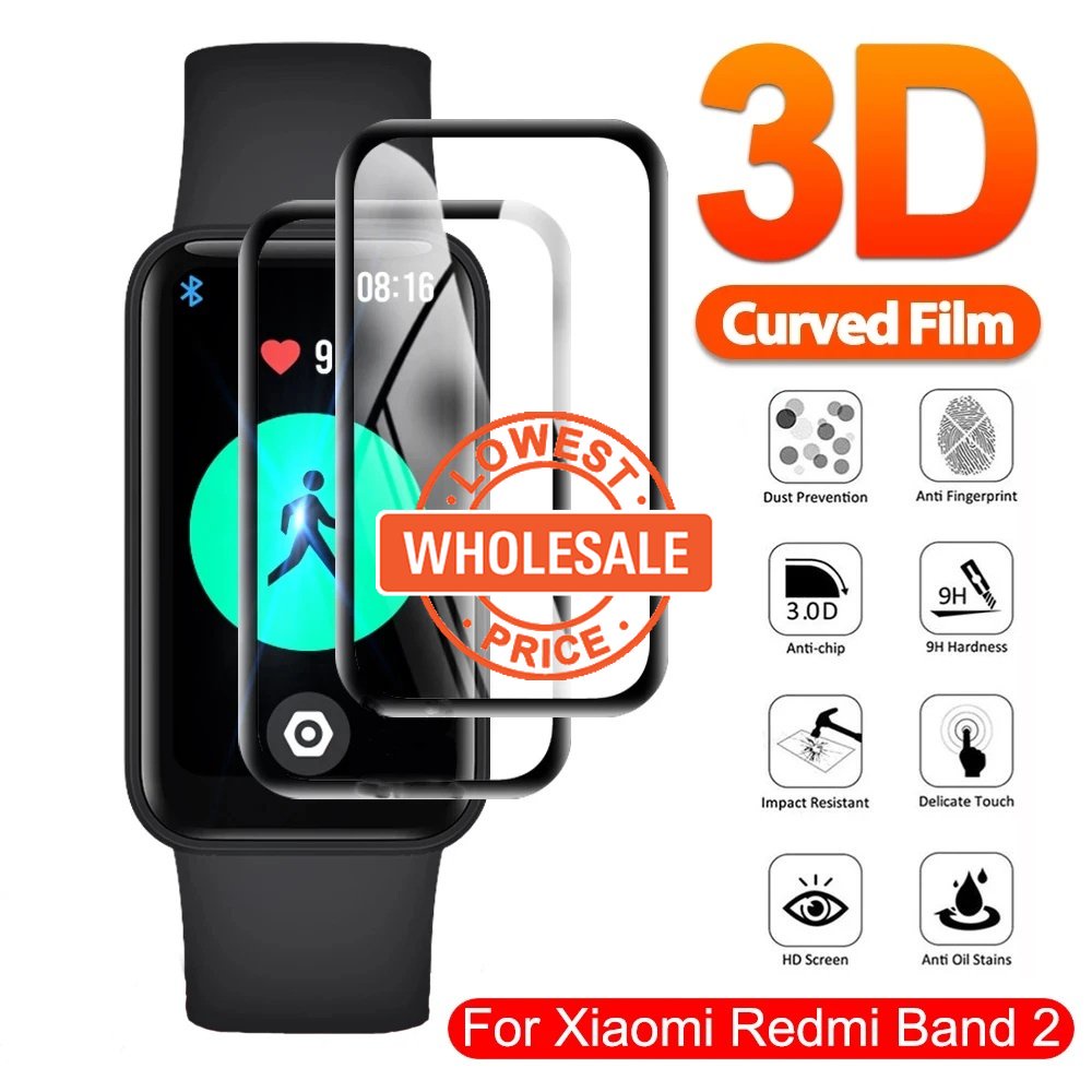 [Harga Grosir] Film Jam Tangan 3D Anti Gores Film Pelindung Melengkung HD Smart Gelang Pelindung Layar Cakupan Penuh Smartwatch Protection Film Untuk Xiaomi Redmi Band2