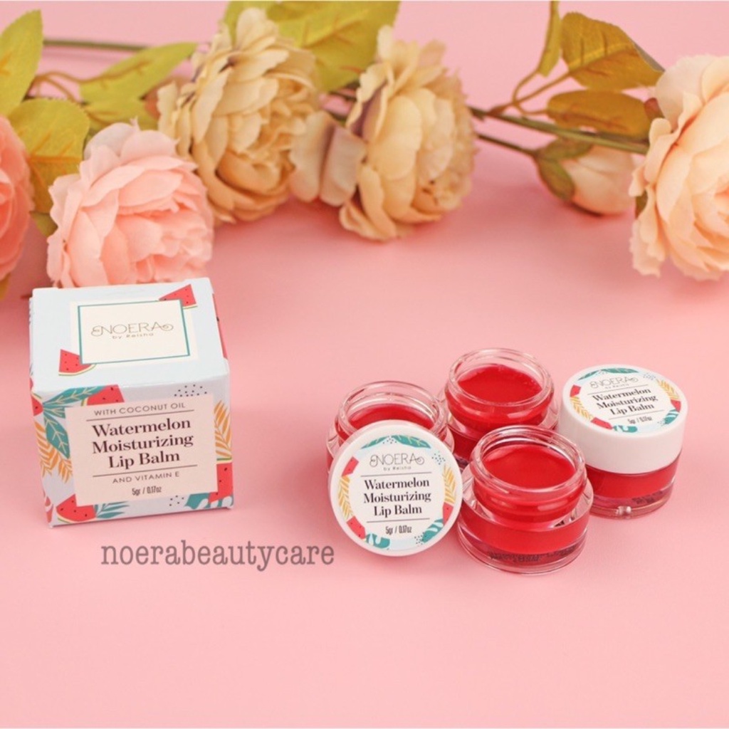 [ Agen Resmi ] Noera Watermelon Moisturizing Lip Balm - Pemerah Pencerah Pelembab Bibir BPOM