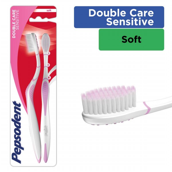 PEPSODENT SIKAR GIGI DOUBLE CARE SENSITIVE 2PCS SOFT