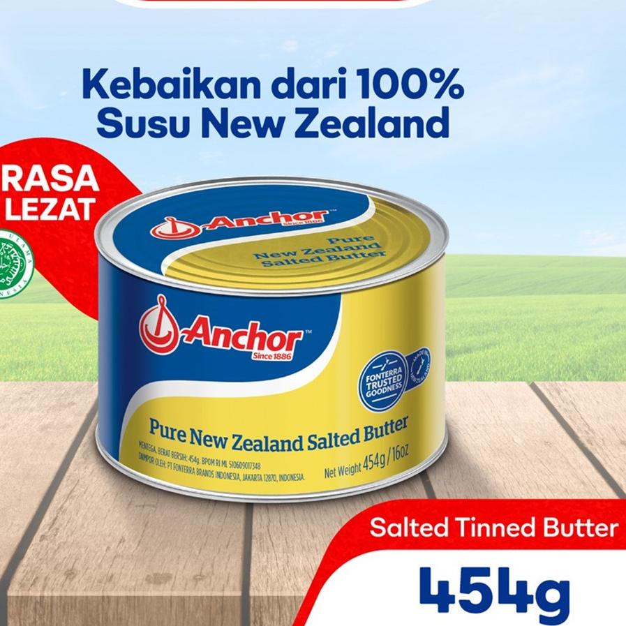 

★ Anchor Mentega Salted Butter Asli New Zealand 454 gr ✭