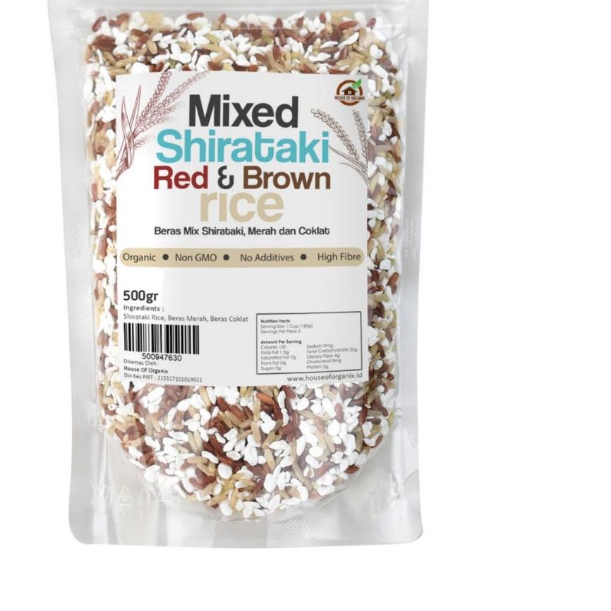 

✴ House Of Organix Mixed Shirataki , Red And Brown Rice 500 Gr ♠