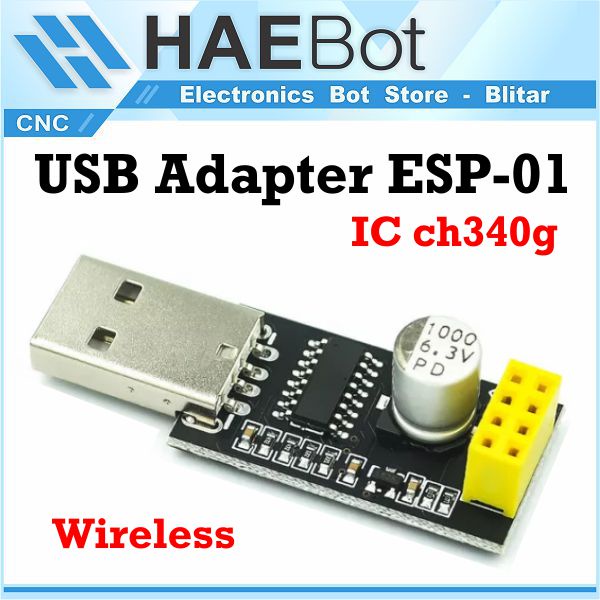 [HAEBOT]USB Adapter ESP 01 ESP-01 ESP8266 Wireless Arduino Loader Module Ch340g Programmer