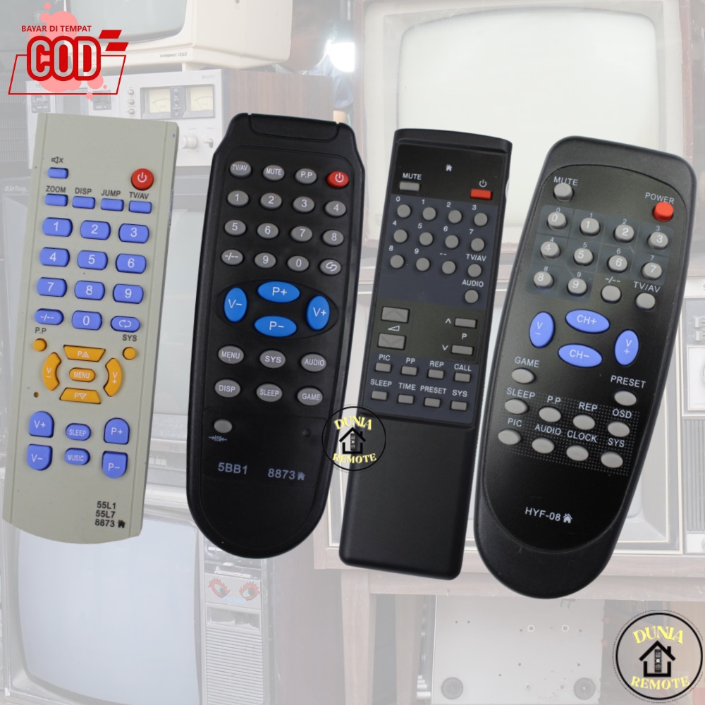 Remot Remote TV Tabung China 55L1 55L7 8873 TV Tabung Pengganti mesin CHINA