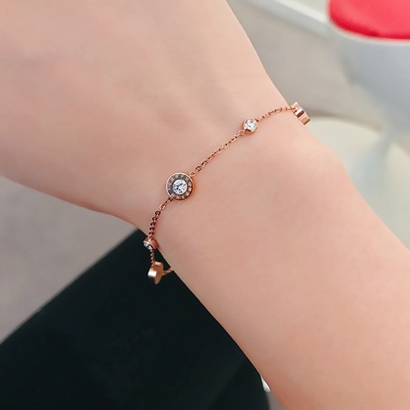 Gelang Warna Rose Gold Gaya Eropa Amerika