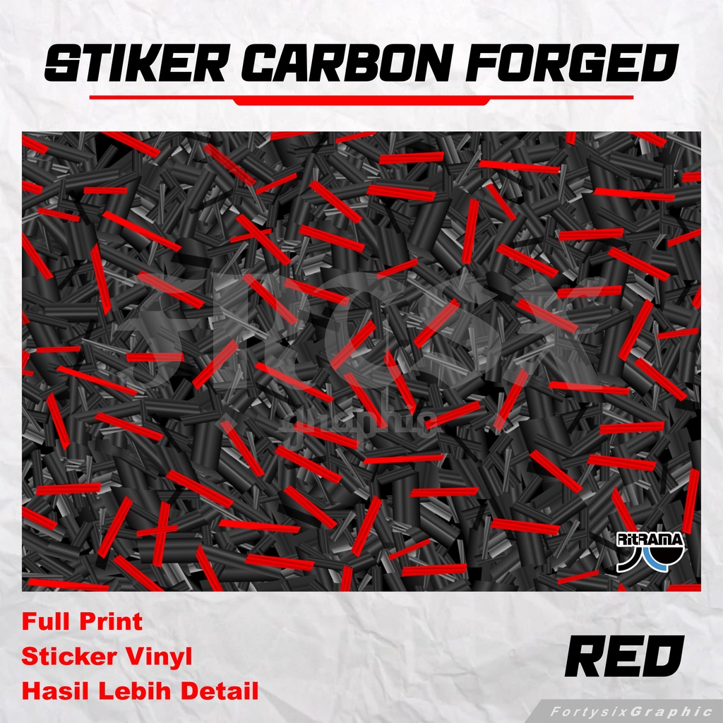 Stiker Karbon Forged | Stiker Forged | Sticker Carbon Forged| Stiker karbon