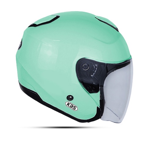 Helm Half Face MLA Kyoto Solid Hitam Single Visor Helm Premium SNI untuk Pria Dan Wanita Dewasa COD