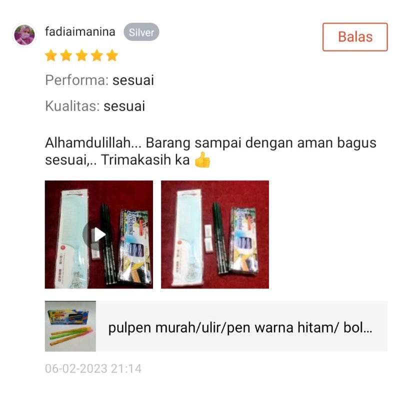 pulpen murah/ulir/pen warna hitam/ bolpenku