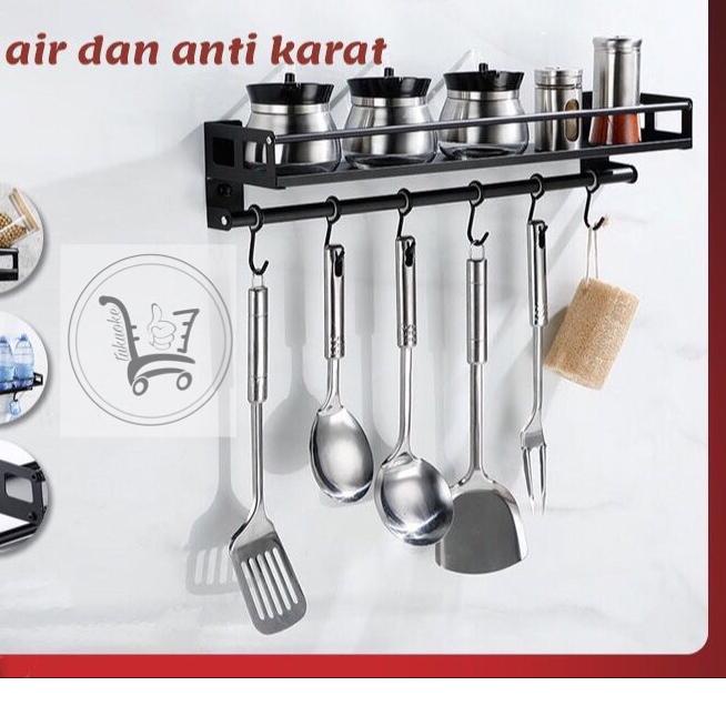 ۝ [RAK BUMBU DINDING BESI] RAK KITCHEN BUMBU DINDING Dapur Rak Penyimpanan Bumbu Dapur Rempah Multif