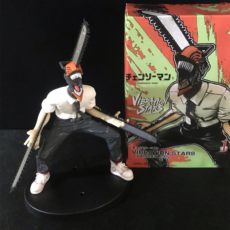 2023new Anime Figure Chainsaw Man Denji 18cm PVC Action Figure Figurine Mainan Model Kolekte