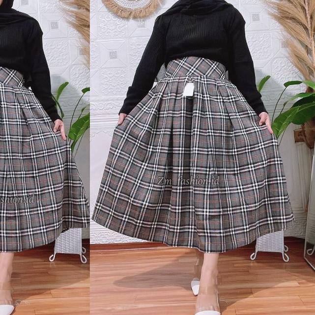 ● Rok Flanel 7/8 / rok midi / rok kotak kotak / Rok Flanel Kotak ◘