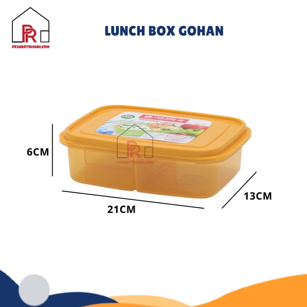 Tempat Makan Sekat Gohan / Lunch Box Kotak Bekal Anak Sekolah Lucu