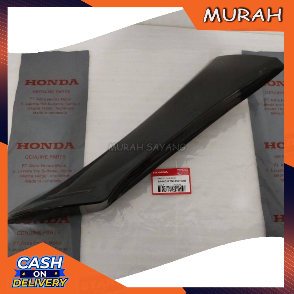 Sayap tebeng legshield luar KIRI Honda Supra X 125 old lama 2005 Hitam ORIGINAL