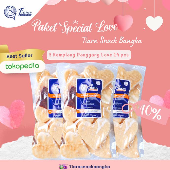 

Spesial Valentine Day Kemplang Panggang Love Tiara Snack Bangka/Hampers/Package Valentine
