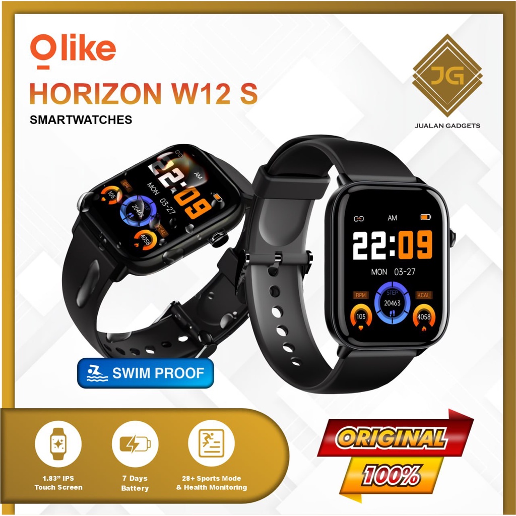 Olike Smartwatch W12S Smart Watch Touchscreen 3ATM Waterproof