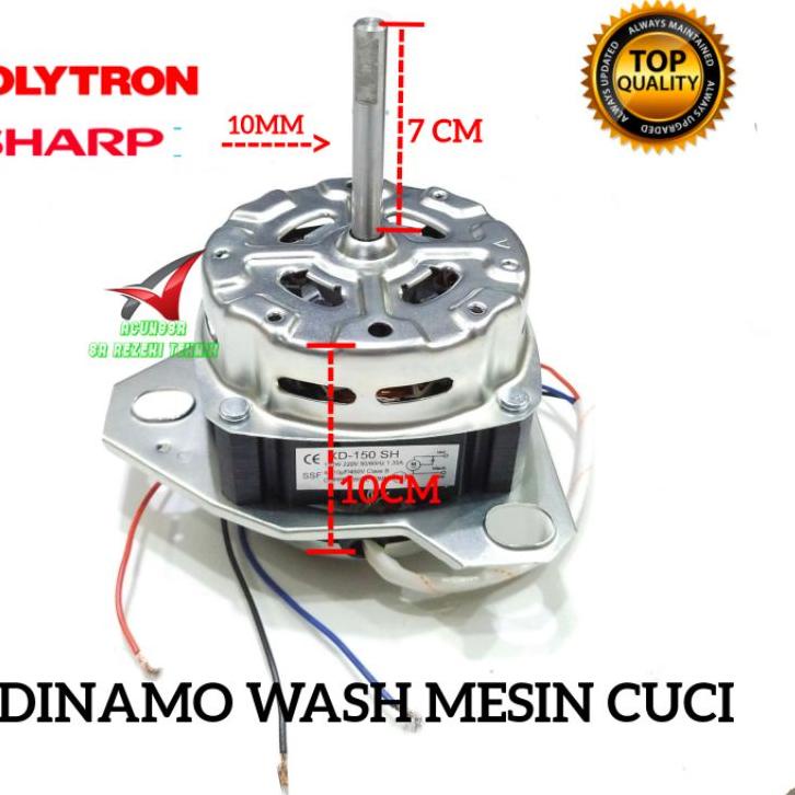 Termurah Dinamo Wash Sharp Polytron | Motor pencuci Sharp Polytron 2 tabung | Dinamo mesin cuci As 10mm