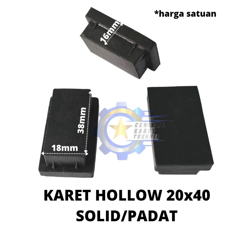 KARET KAKI HOLLOW 2x4 PADAT/KARET TAPAK KAKI/KARET ALAS KAKI MEJA/KURSI