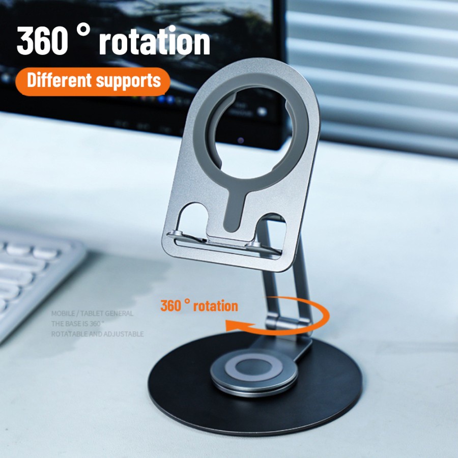 MIRANA Bracket Ponsel HP 360 Alumunium Stand Ponsel Magnetik