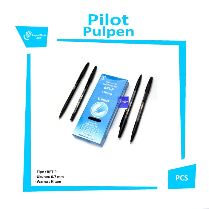 

Pilot Pen Ballpoint BPT-P/ Pulpen Pilot BPTP Hitam!