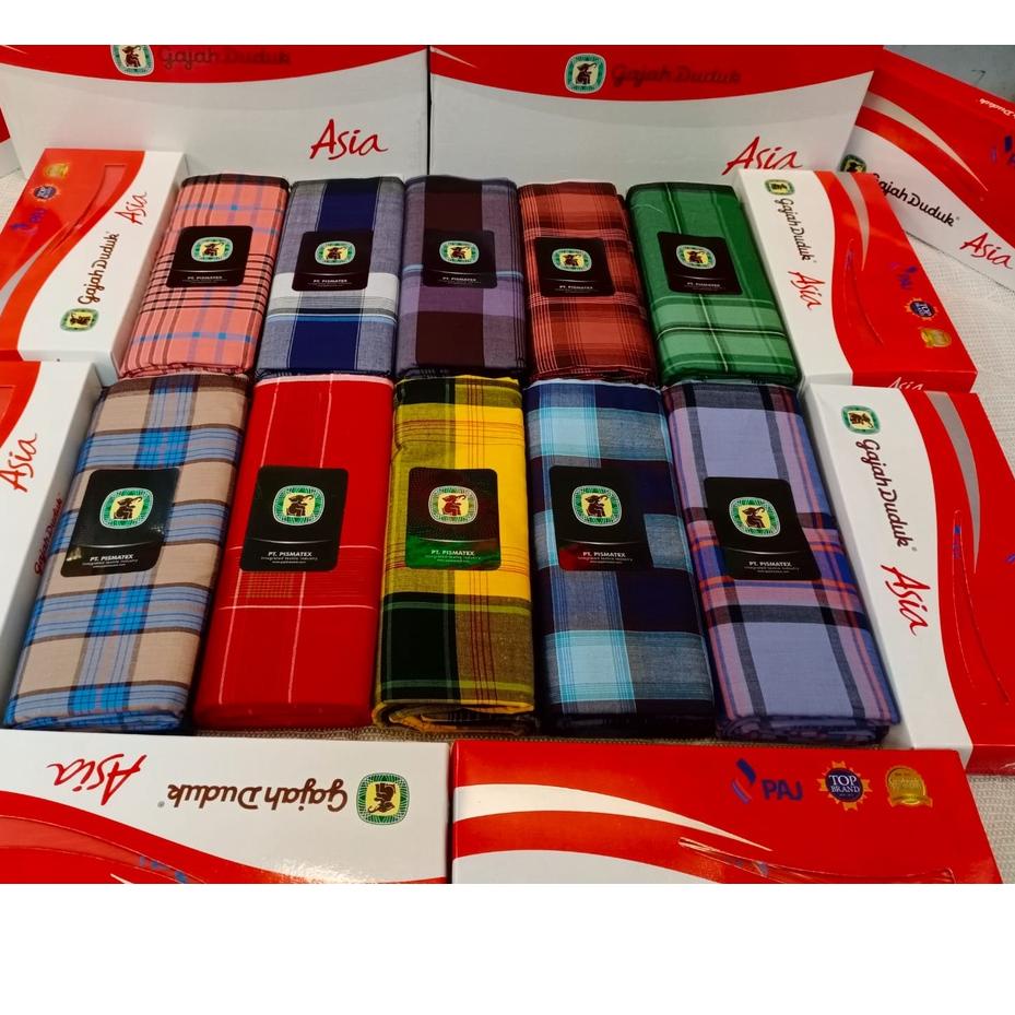 ❀ SARUNG GAJAH DUDUK ASIA / SARUNG GAJAH DUDUK ASIA MOTIF KOTAK ♤