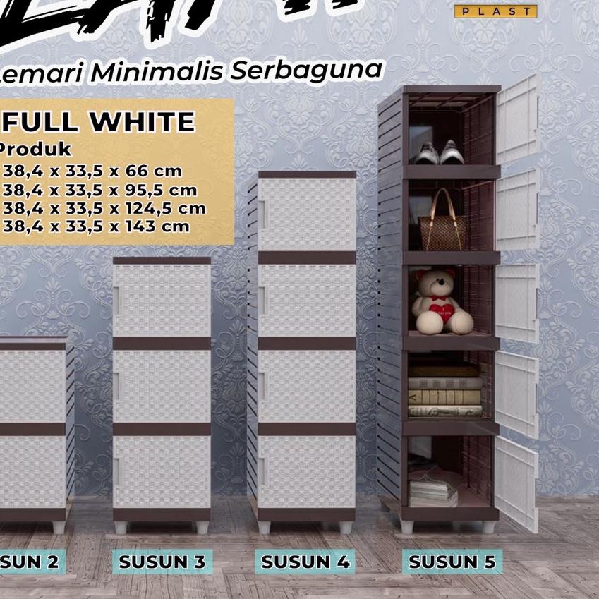♥ LEMARI PLASTIK SERBAGUUNA KINGDOM SLAP / LEMARI 1 PINTU / RAK HELM / RAK BUKU / LOKER PLASTIK ♞