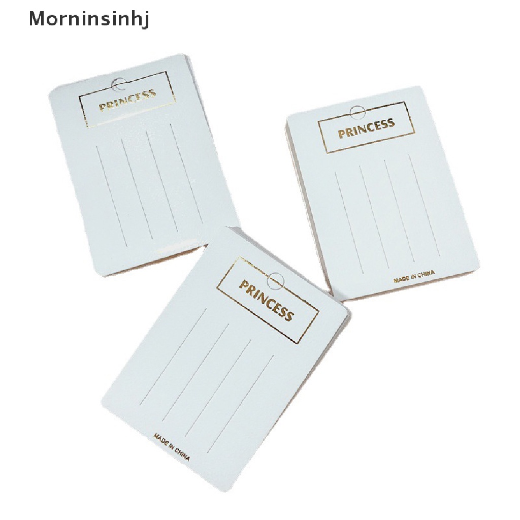 Mornin 50PCS Putih Awan hairpin card Trinket packaging display Rambut Kardus Klip id