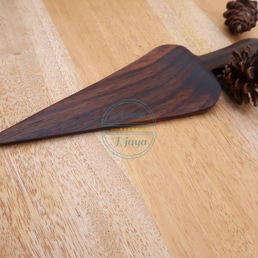 Wooden Pizza Shovel Pie Cake Server Spatula Kayu Segitiga Sendok Segitiga Spatula Kue