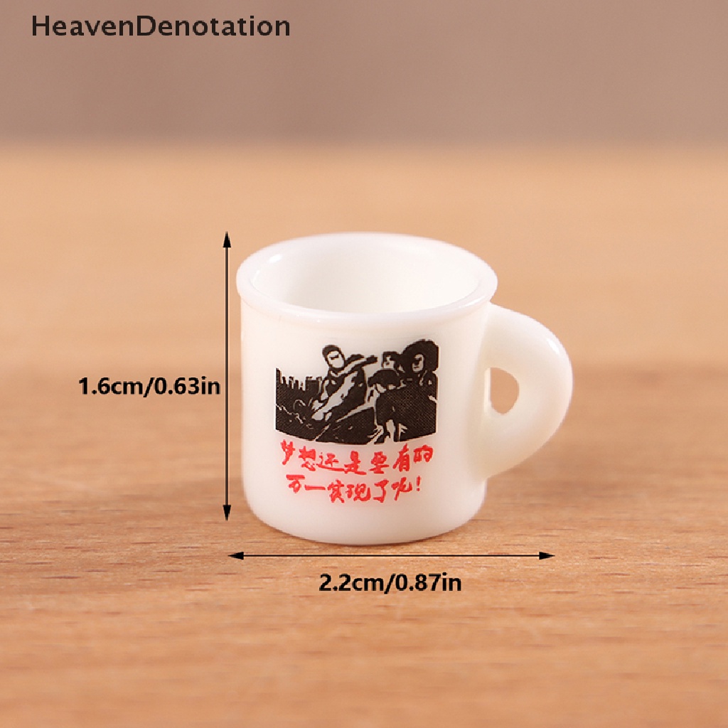 [HeavenDenotation] 10pcs Cangkir Enamel Mini Miniatur Dekorasi Rumah Boneka Mainan Edukasi HDV