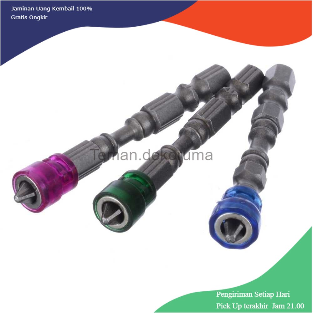 TD - HTA Mayitr Kepala Obeng Magnetic Screwdrivers Hex S2 PH2 5 PCS - BI3823