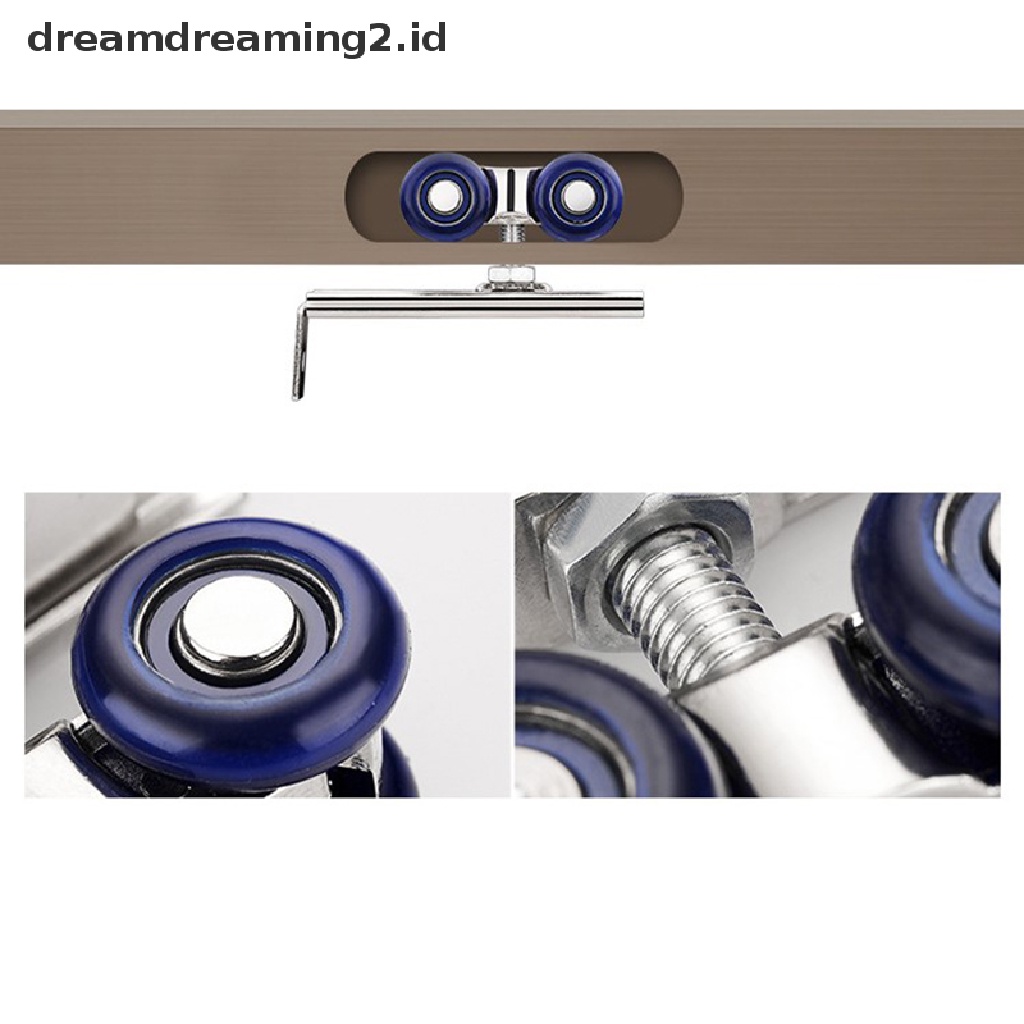 (dream) 2pcs/set Sliding Door Roller Hardware Pintu Geser Katrol Roda 4per8 Rel Track.