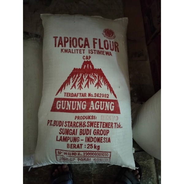 

〖Tepung Sagu Cap Gunung Agung 25 kg - 1 Karung | Tapioca Flour Istimewa 〗