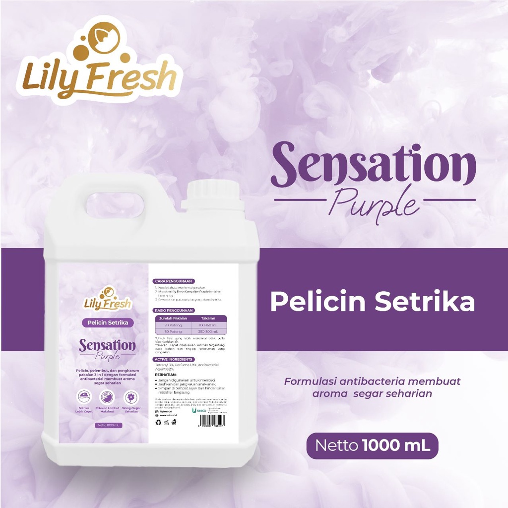 Pewangi Pakaian Pelicin Setrika Pelembut Baju Laundry LILY FRESH 1 Liter