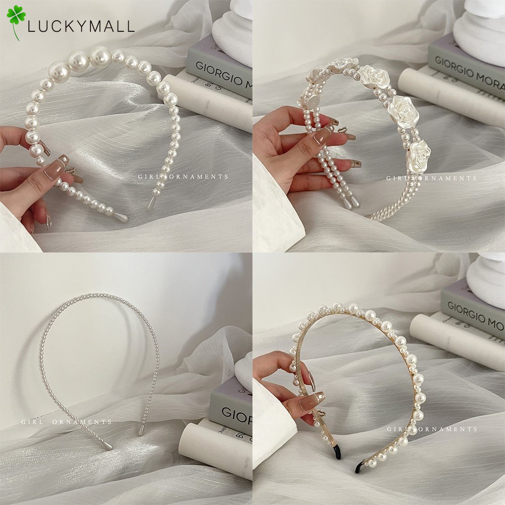 Fashion Mutiara Kristal Bando Untuk Wanita Elegan Kupu-Kupu Bunga Headband Perhiasan Aksesoris