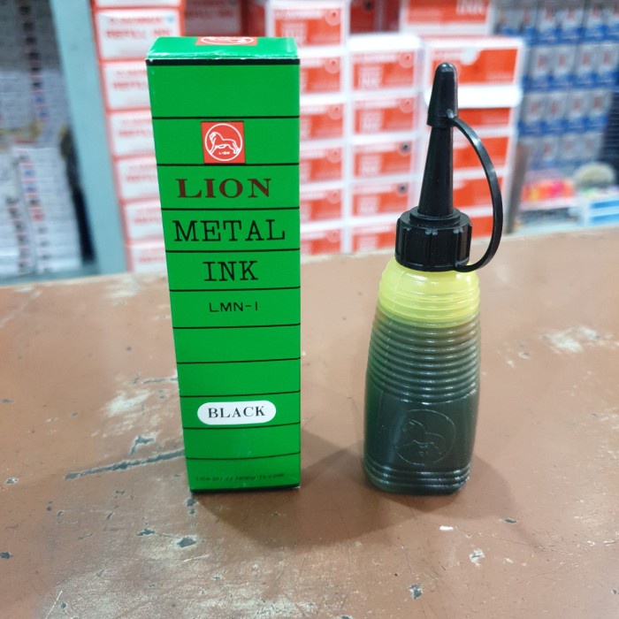 

BISA COD Lion Metal Ink Tinta Numbering Machine Merah Hitam Biru