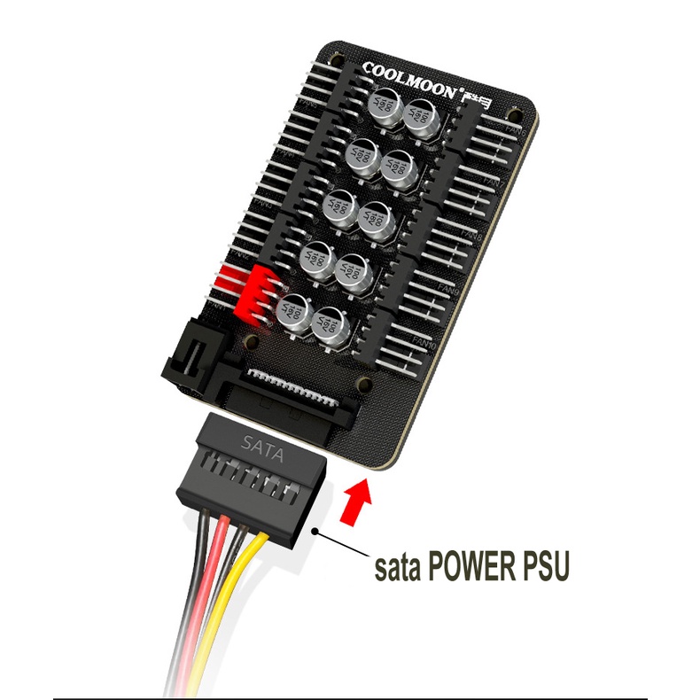 HUB PWM F10 10 PORT COOLMOON