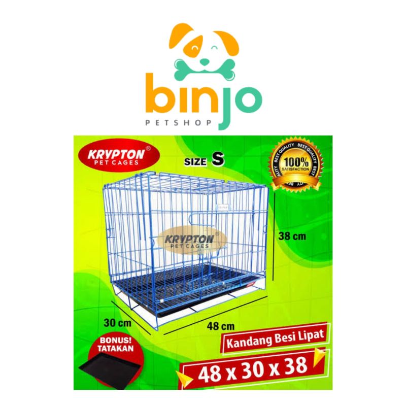 BIG PROMO Kandang Besi Lipat Kucing/Anjing Krypton S