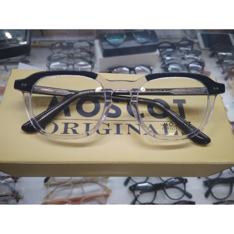 Kacamata Moscot Billik two tone black clear frame glasses