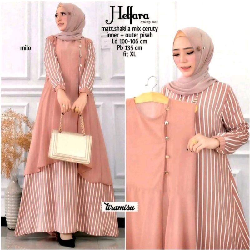 GAMIS DRESS HELFARA TERBARU GAMIS DRESS WANITA DRESS SALUR 2023