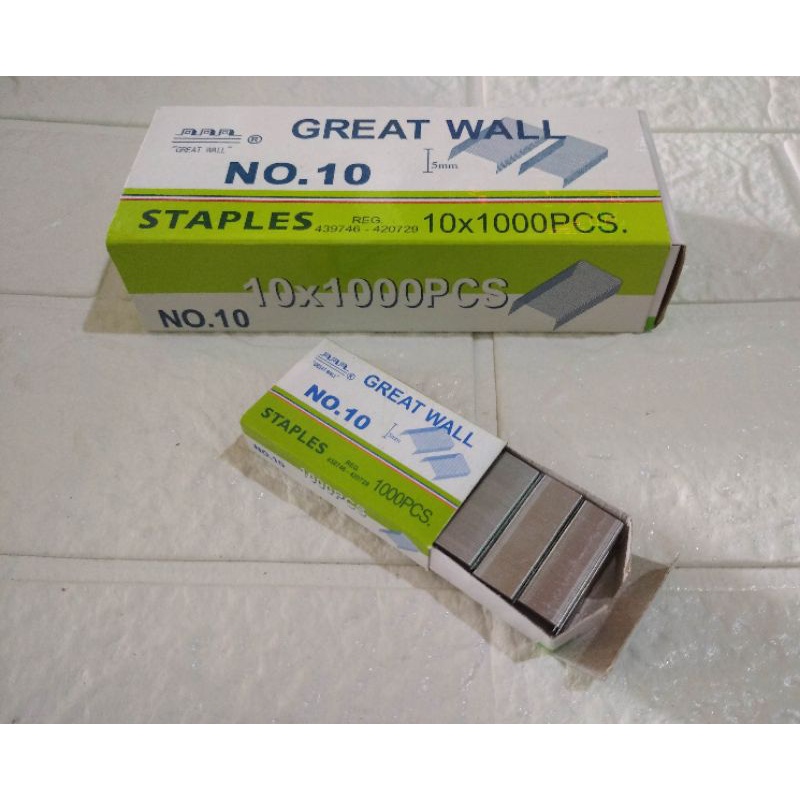 

10 pc Isi stapler / staples Great Will