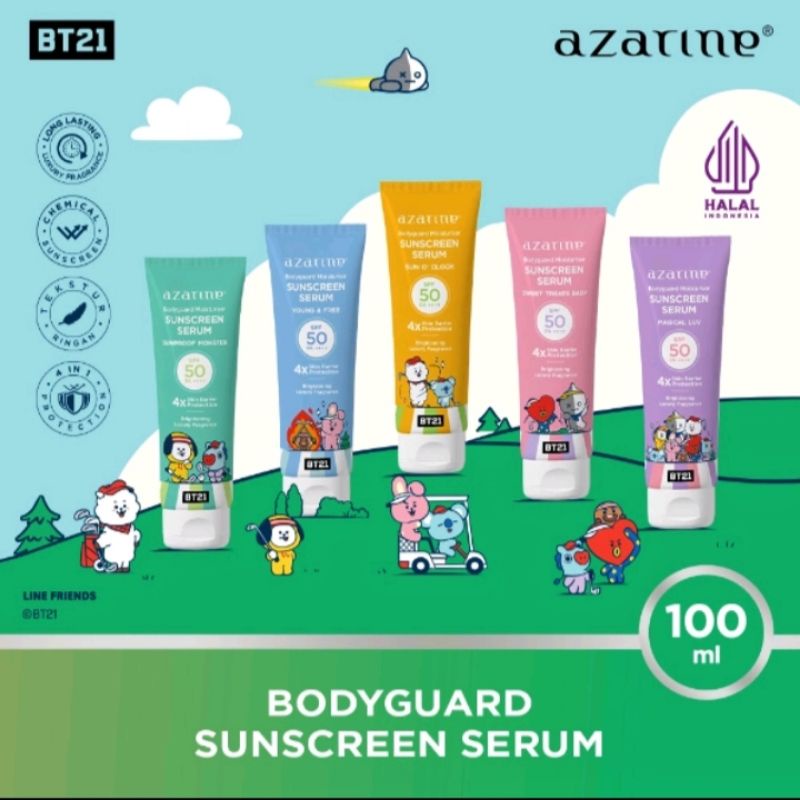 azarine BT21 Bodyguard mousturizer Sunscreen serum