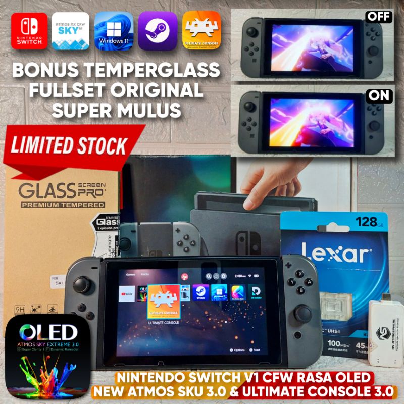 Jual Nintendo Switch V1 CFW Rasa OLED 128gb Ultimate Console Dg Cfw ...