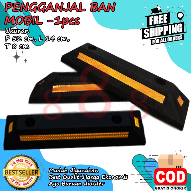 Jual Termurah Wheel Stopper Rubber Pengganjal Ban Mobil Penahan Ganjalan Ban Mobil Anti Pecah