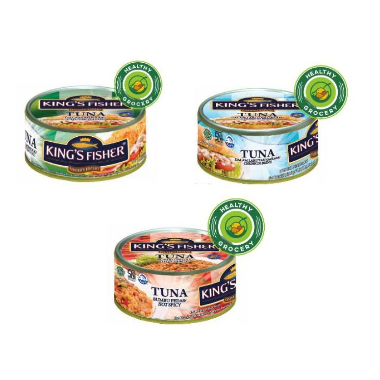 

PROMO 2.2 King's Fisher Tuna 170gr In Brine / In Oil / Hot Spicy / Sambal Matah King Fisher King Fiser Kings Fisher Tuna Kaleng Lebih Hemat