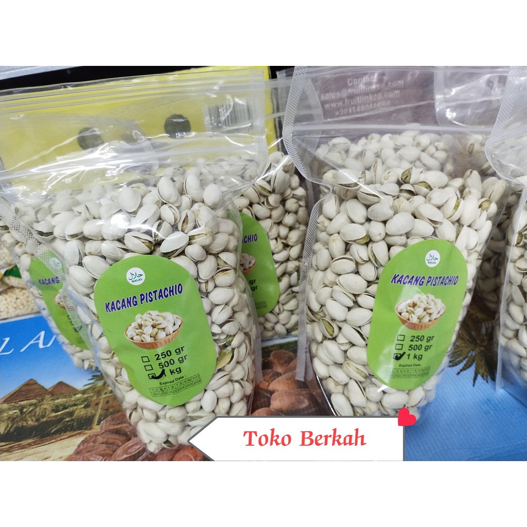 Kacang fistacio oleh oleh haji umroh asli kemasan original 100%