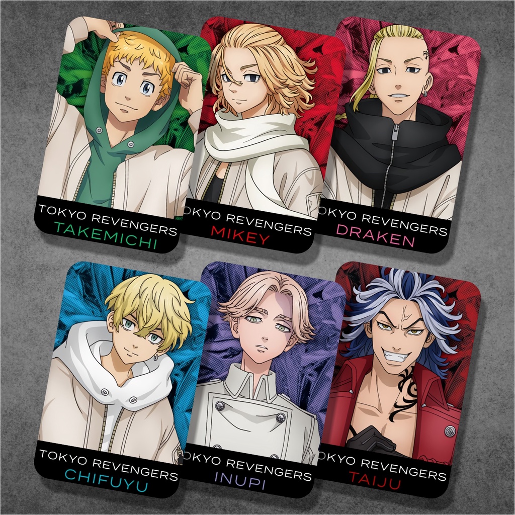 Koleksi Photocard /Kartu Anime Tokyo Revengers - Takemichi Mikey Draken Mitsuya Baji Chifuyu Kazutora