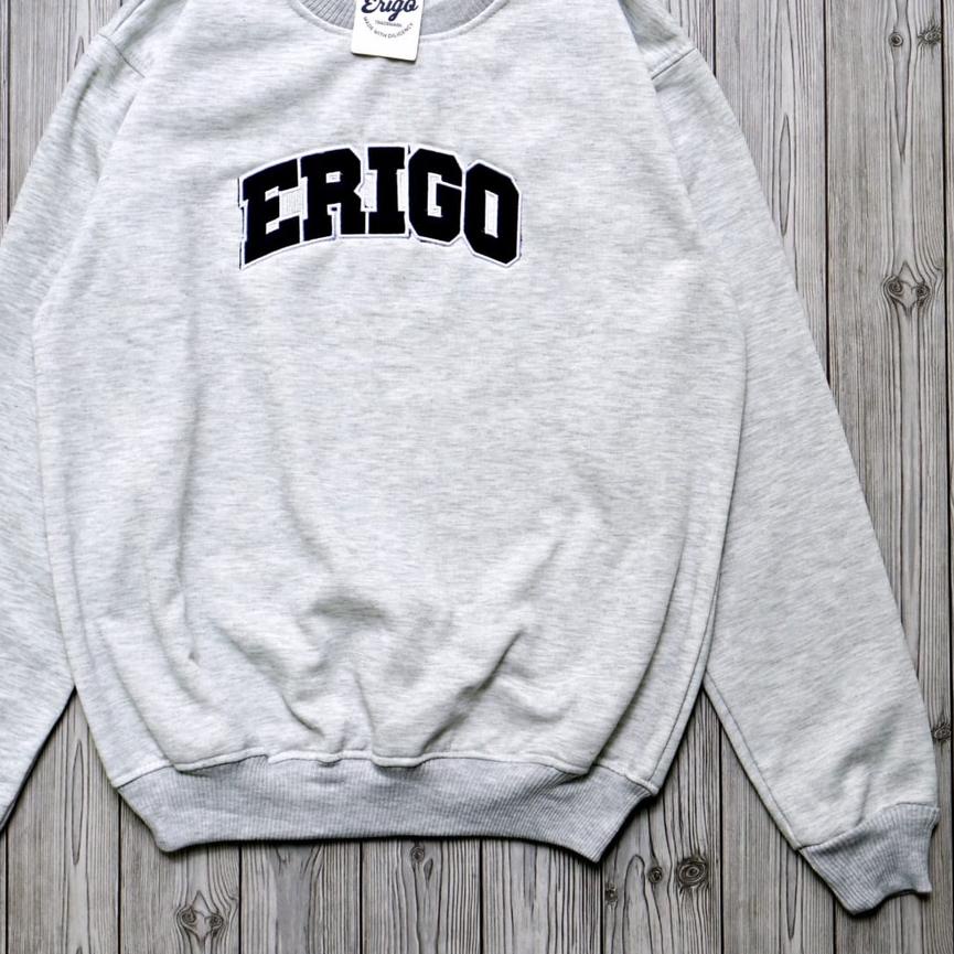 ➥ SWEATER ERIGO CREWNECK TERBARU - SWEATER PRIA ERIGO CREW NECK HITAM MURAH ☑